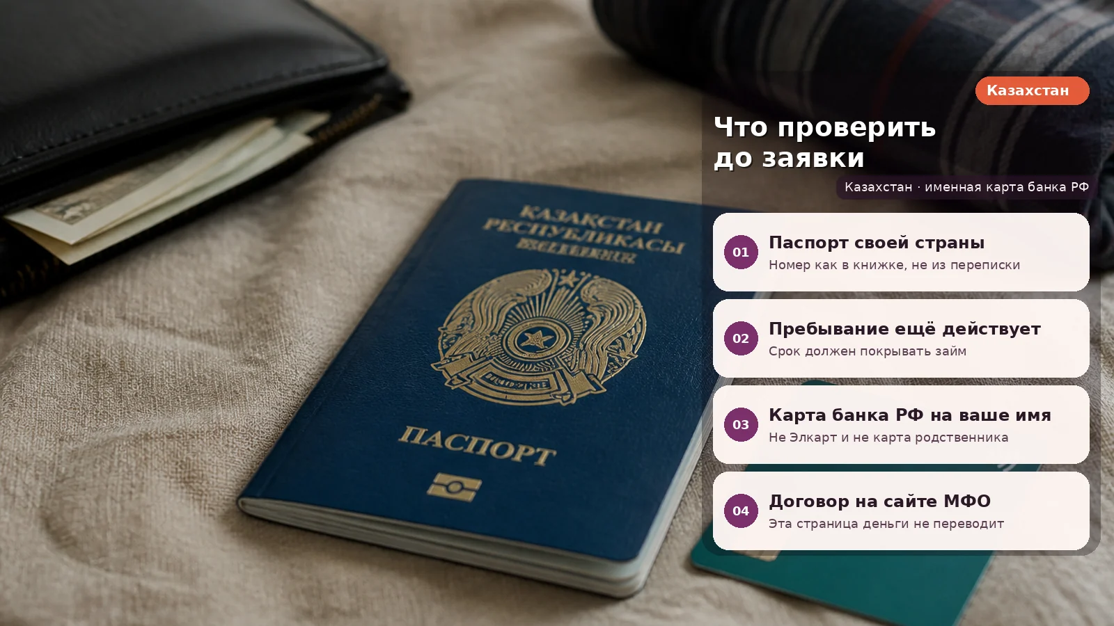 На карту и по паспорту — инструкция гражданам Казахстана без гражданства РФ