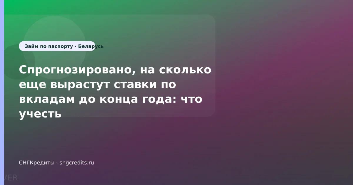 Спрогнозировано, на сколько еще вырастут ставки по вкладам до конца года: что учесть гражданам Беларуси
