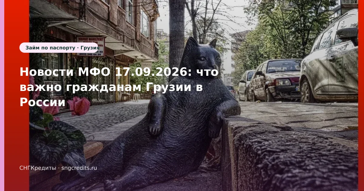 Новости МФО 17.09.2026: что важно гражданам Грузии в России