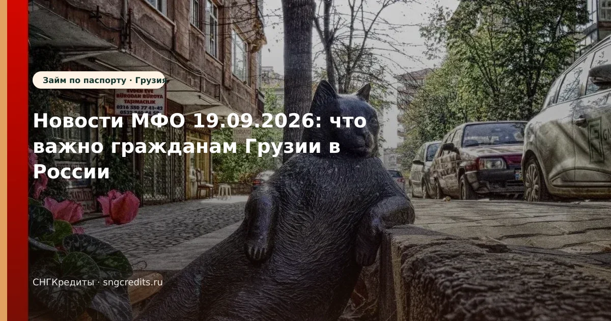Новости МФО 19.09.2026: что важно гражданам Грузии в России