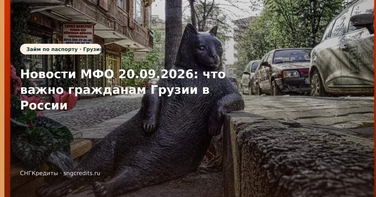 Новости МФО 20.09.2026: что важно гражданам Грузии в России