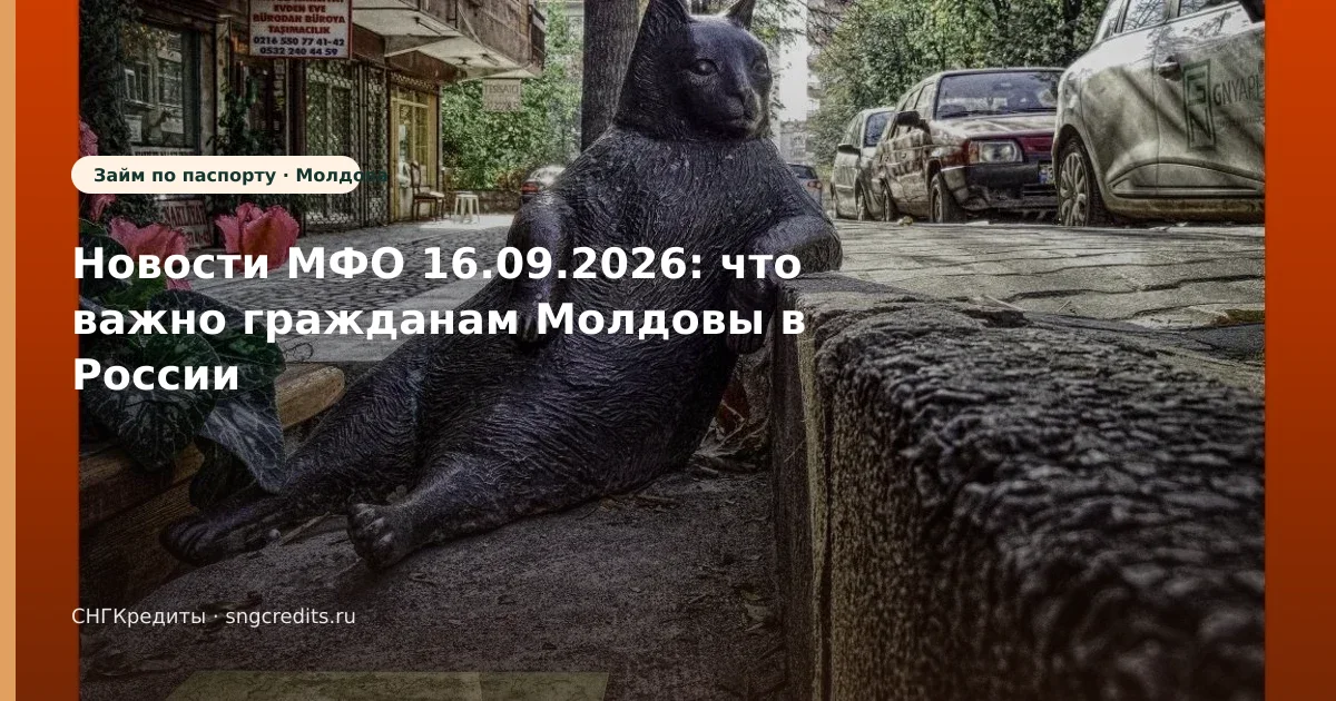 Новости МФО 16.09.2026: что важно гражданам Молдовы в России