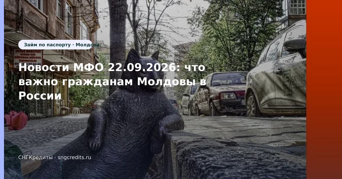 Новости МФО 22.09.2026: что важно гражданам Молдовы в России