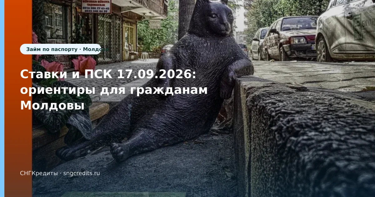 Ставки и ПСК 17.09.2026: ориентиры для гражданам Молдовы