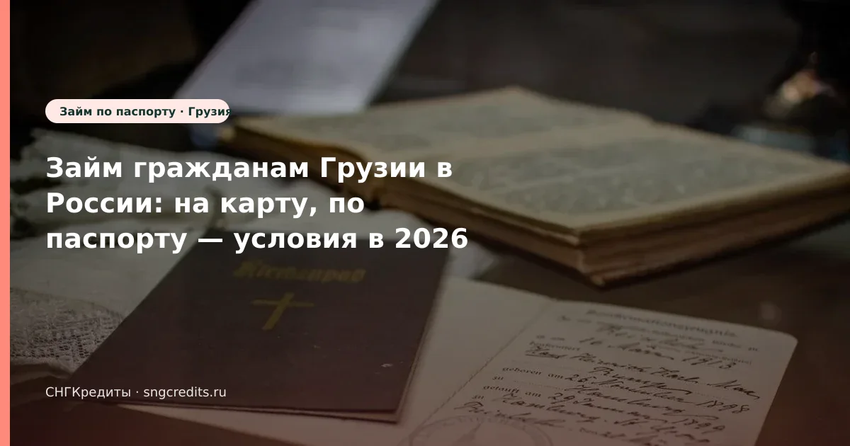Займ гражданам Грузии в России: на карту, по паспорту — условия в 2026