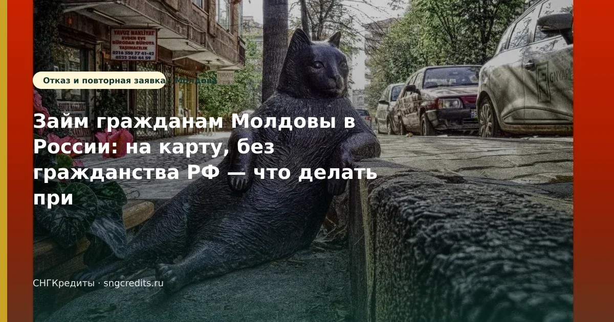 Займ гражданам Молдовы в России: на карту, без гражданства РФ — что делать при отказе
