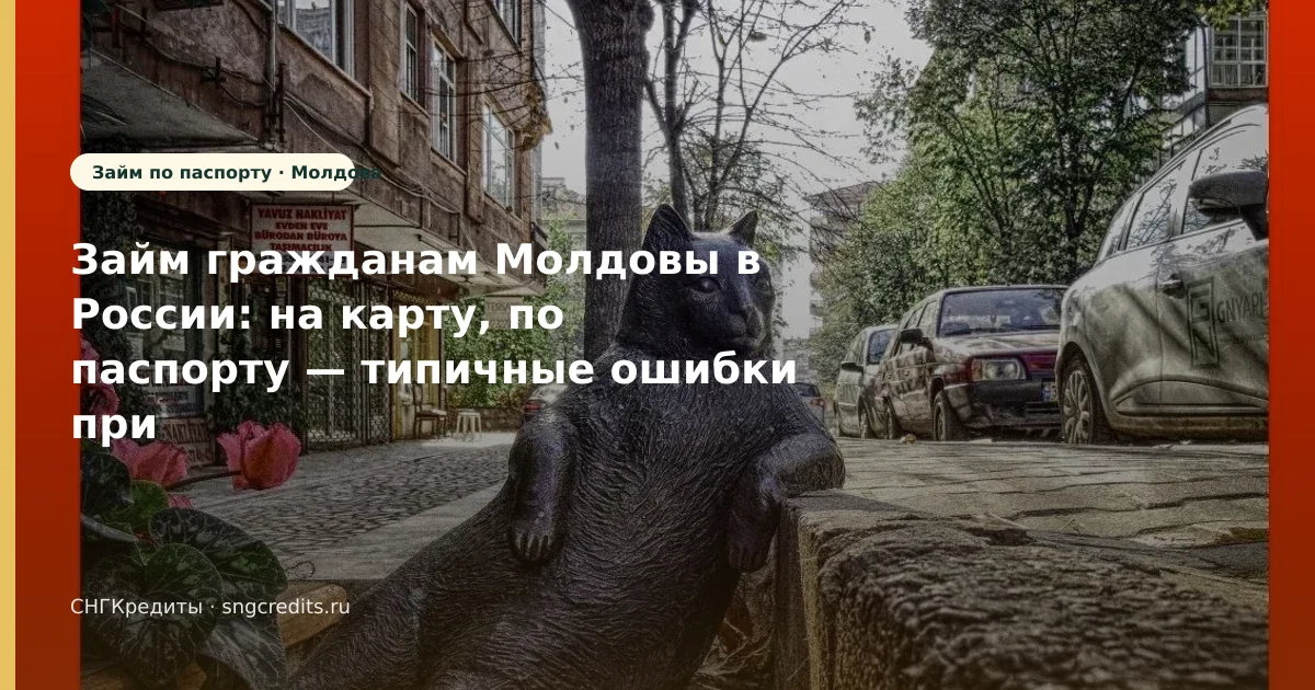 Займ гражданам Молдовы в России: на карту, по паспорту — типичные ошибки при заявке
