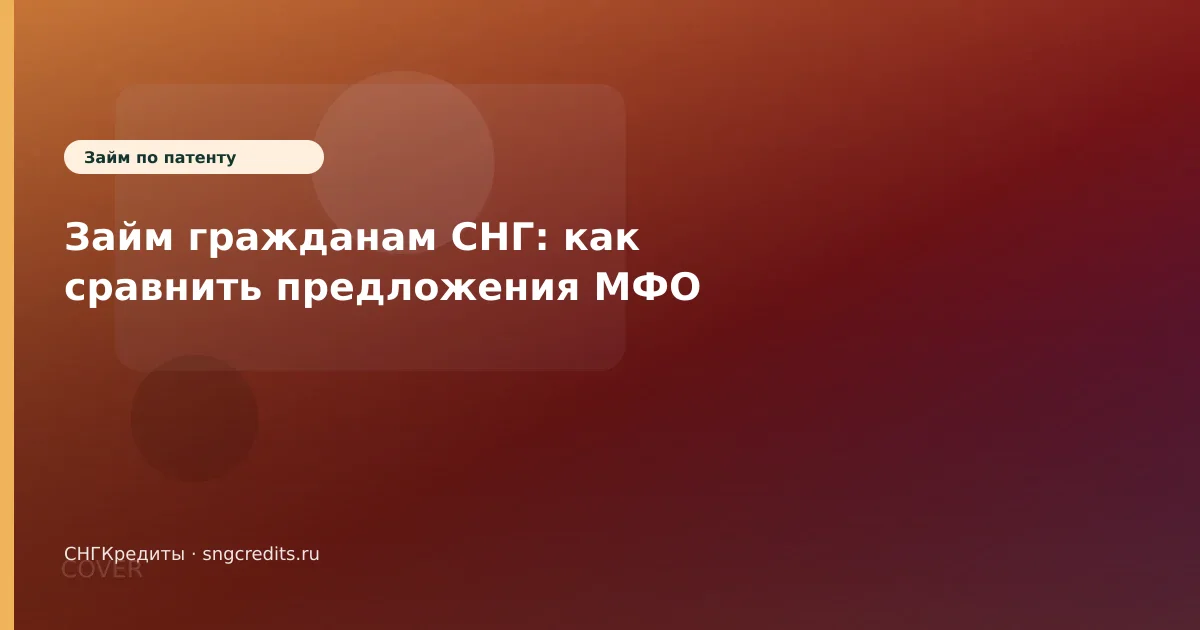 Займ гражданам СНГ: как сравнить предложения МФО