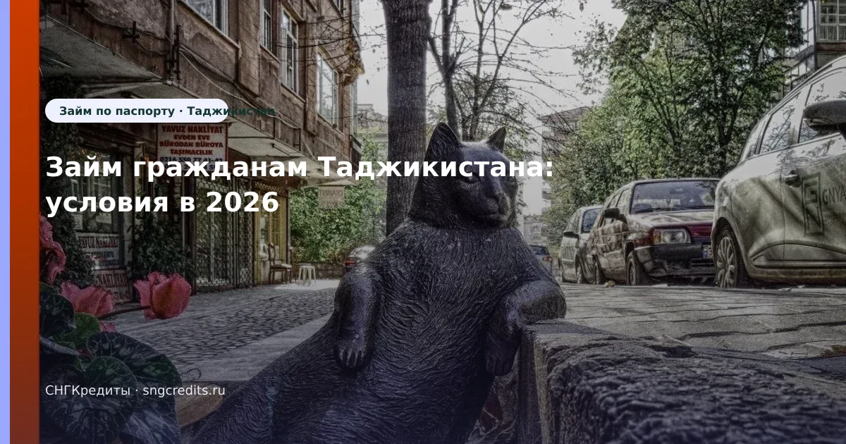 Займ гражданам Таджикистана: условия в 2026