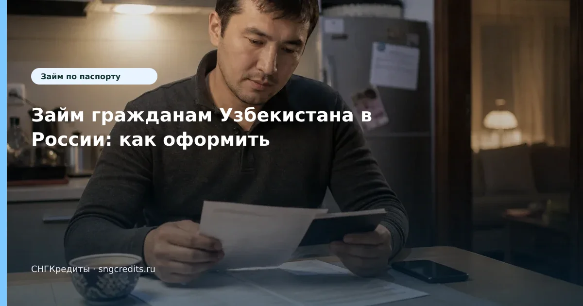 Займ гражданам Узбекистана в России: как оформить