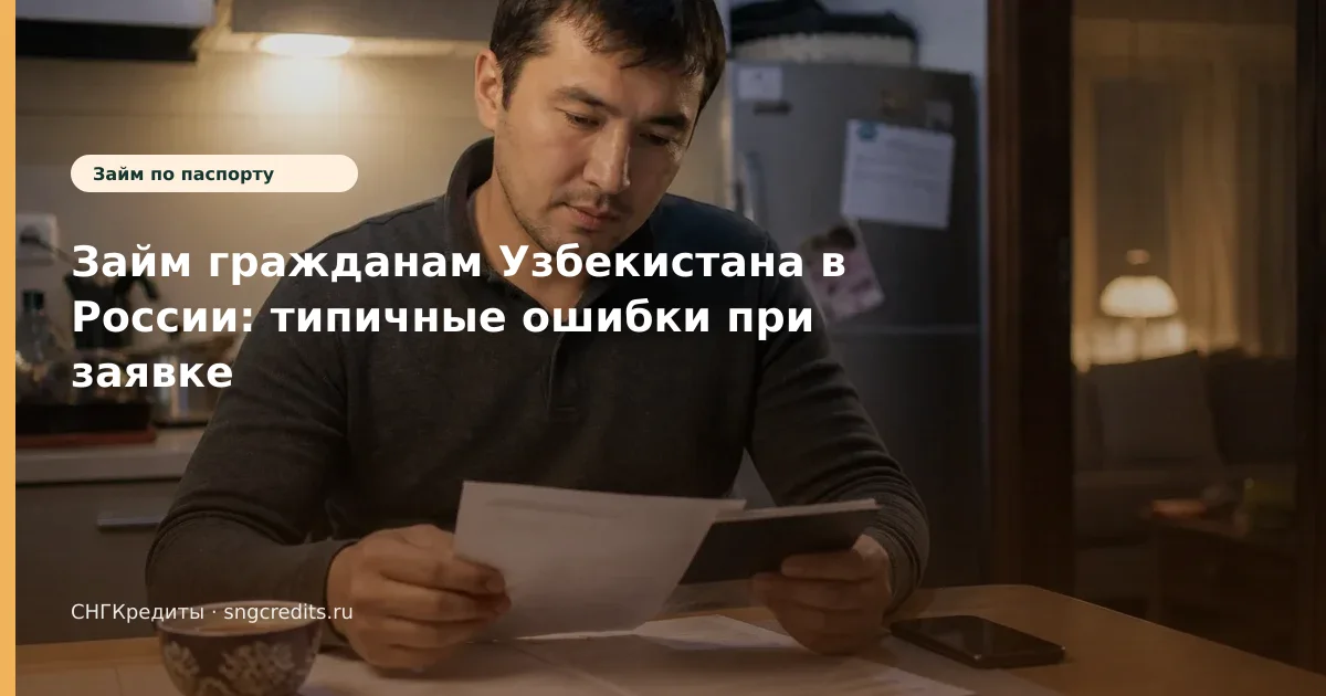 Займ гражданам Узбекистана в России: типичные ошибки при заявке