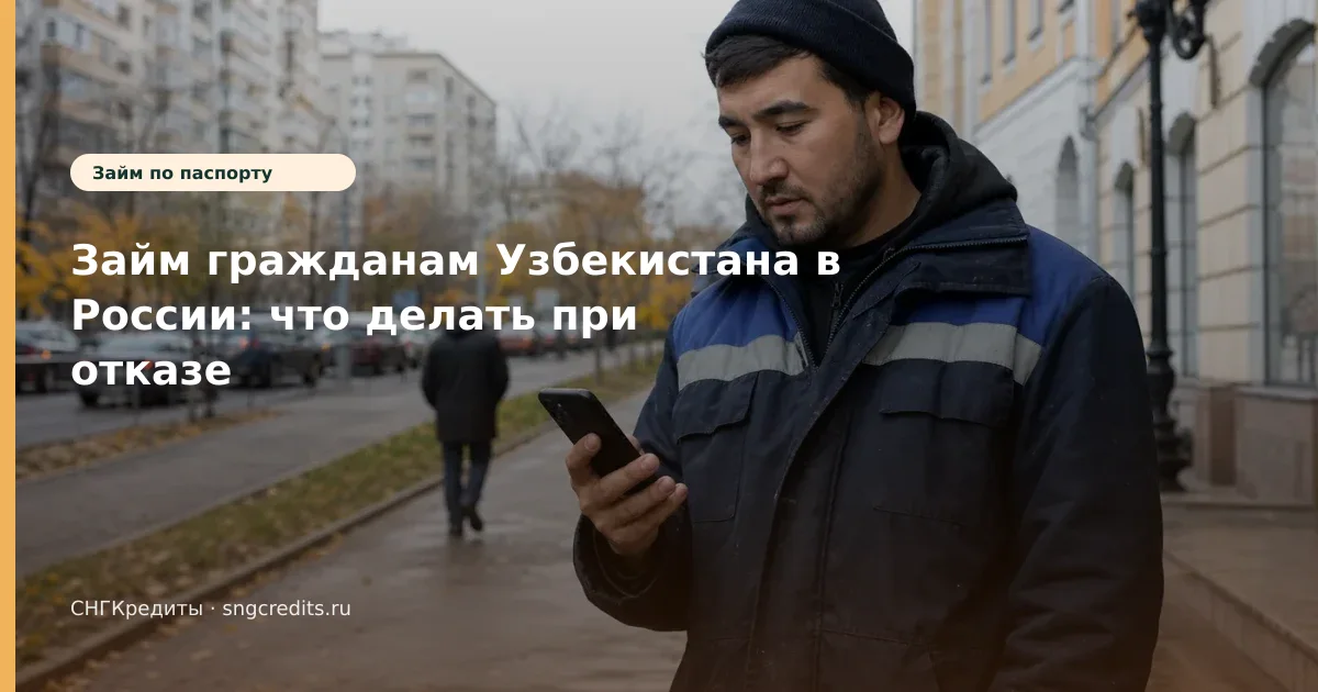 Займ гражданам Узбекистана в России: что делать при отказе