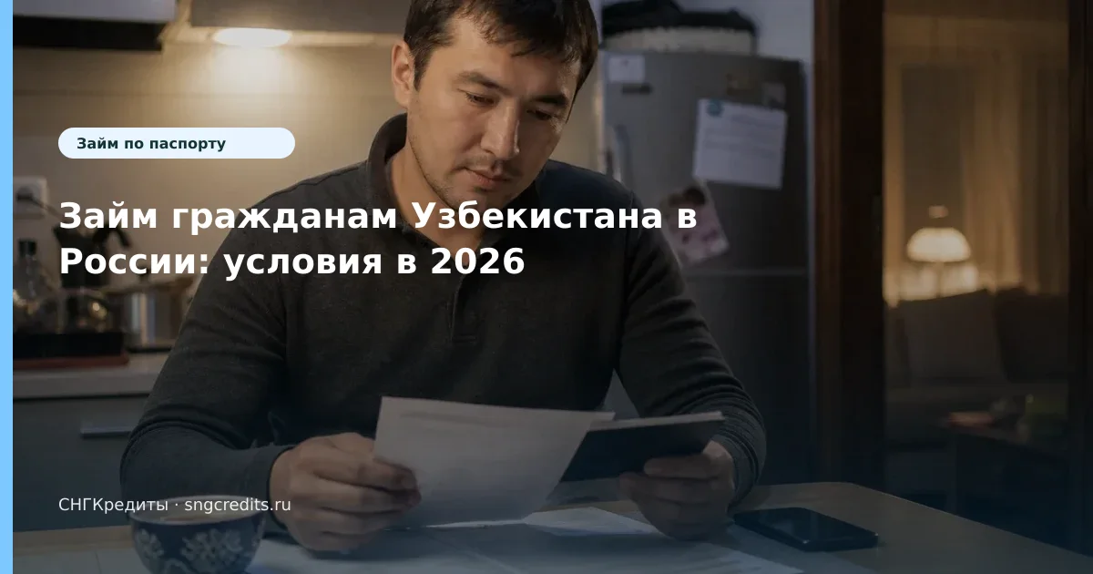 Займ гражданам Узбекистана в России: условия в 2026