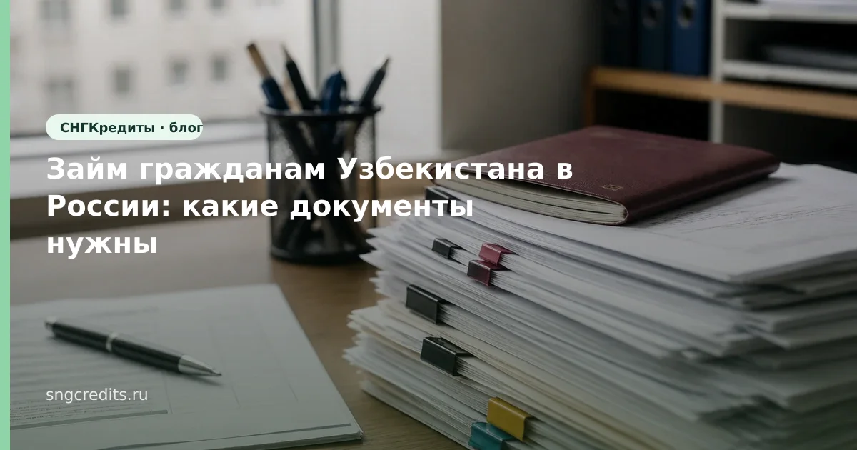 Займ гражданам Узбекистана в России: какие документы нужны