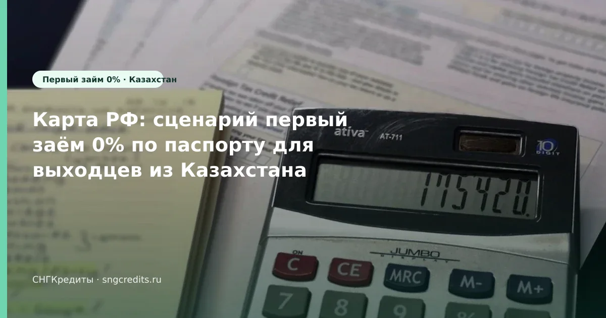 Гражданам Казахстана: займ первый заём 0% по паспорту — пошагово