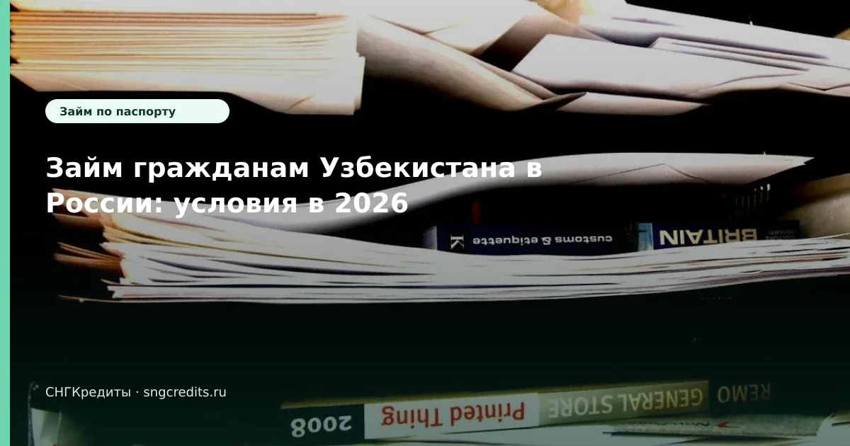 Займ гражданам Узбекистана в России: условия в 2026