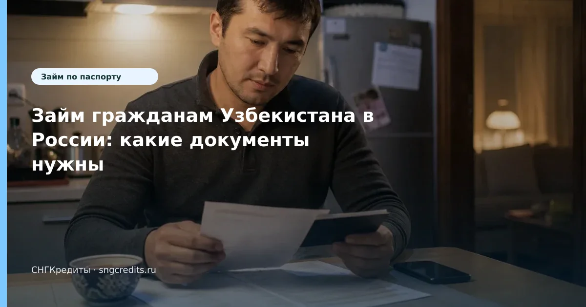 Займ гражданам Узбекистана в России: какие документы нужны