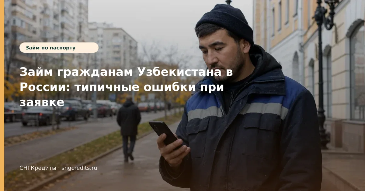 Займ гражданам Узбекистана в России: типичные ошибки при заявке