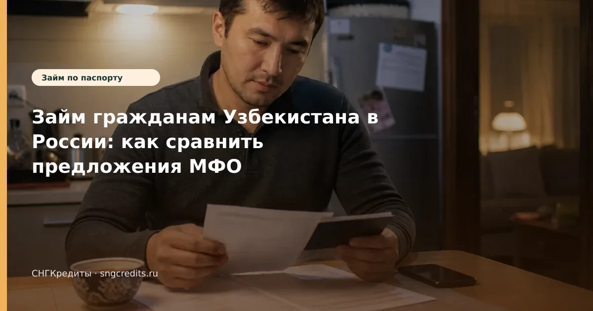 Займ гражданам Узбекистана в России: как сравнить предложения МФО