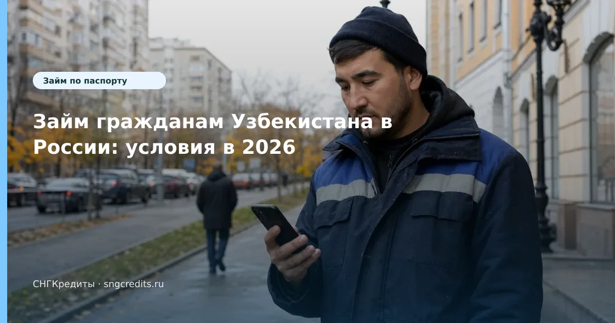 Займ гражданам Узбекистана в России: условия в 2026