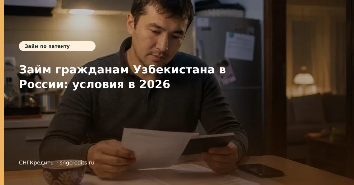Займ гражданам Узбекистана в России: условия в 2026